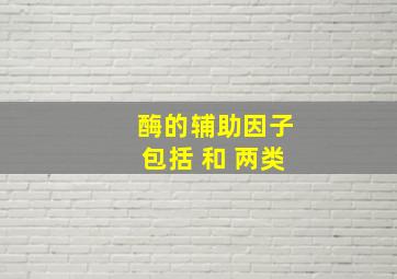 酶的辅助因子包括 和 两类